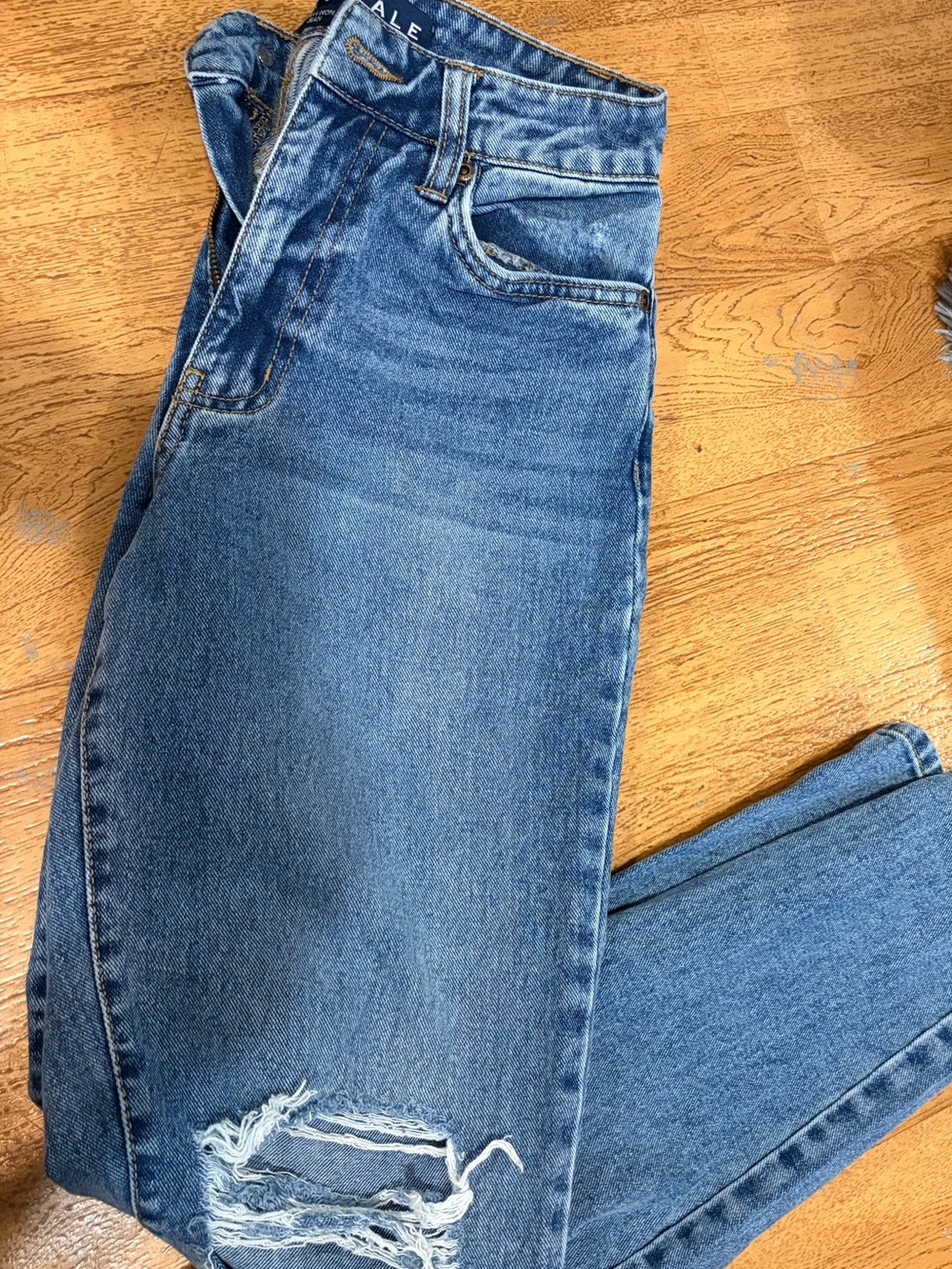 Aeropostale Skinny Distressed Blue Jeans